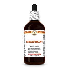 Spearmint (Mentha Spicata) Dry Leaf Tincture, Made in Hawaii, Organic Raw Materials, All Natural, Vegan, Pure Liquid Extract - 4 fl.oz
