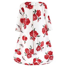 Hudson Baby Unisex Baby Plush Sleeping Bag, Sack, Blanket, Red Rose, 18-24 Months