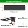 PIYILO Garage Tool Organizer Wall Mount with 48 inches Rails