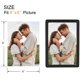 Srandme Car Picture Frame, Leather Vehicle Sun Visor 4x6 (Standard 6 Inches) Photo Holder Displays Both Horizontally and Vertically by Srandme (1pcs, Black)