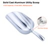 6 OZ Cast Aluminum Utility Scoop, One-Piece Solid Ice Scoop