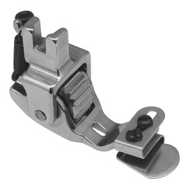 Fbshicung T351 Adjustable Width Downward Folding Hemming Curling Presser Foot with Roller for Industrial Sewing Machine Part (Rubber Wheel)