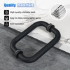 Bathlink 6" Shower Door Handle, Back to Back Tubular Handle