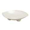 Bloomingville Speckled Stoneware Footed Platter, Matte Cream