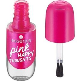 Essence Gel Nail Colour 15 Pink Happy Thoughts, Long-Lasting Nail Polish, Quick-Drying, Colour-Intensive, Glossy, Vegan, Glittering Pink, 8 ml
