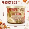 Fall Candle,Autumn Leaves Scented Candle,Large 3 Wicks,Fall Gift Decor,14oz
