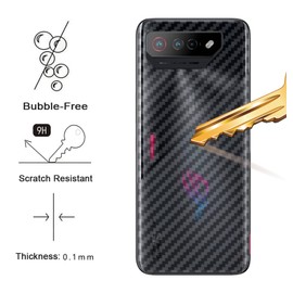 GIOPUEY Back Protector Flim Compatible with Asus ROG Phone 7, [4 Pack] 0.1mm Ultra Slim Soft Back Film Back Protector [Anti Fingerprint] [Non Slip]