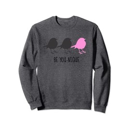 Tween Girl Geschenk Be You-Nique and Show Your Style Pink Bird Sweatshirt