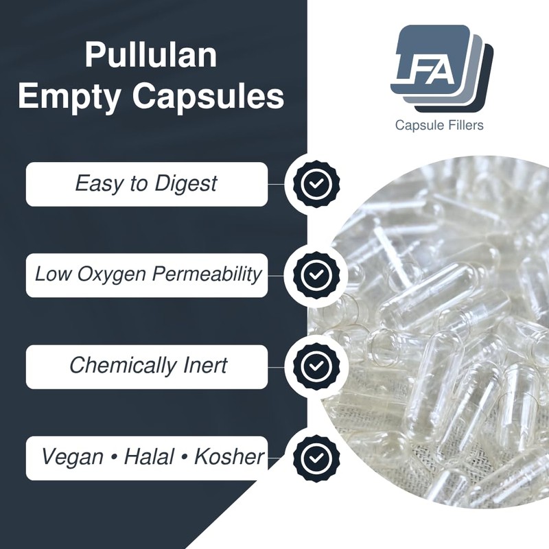 LFA Tablet Presses Empty 00 Capsules - Vegan Pullulan -