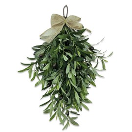 Premium 24" Artificial Olive Branch Teardrop Swag – Realistic Faux Greenery Wreath for Front Door, Wall, Home & Year-Round Decor – Farmhouse Rustic Floral Accent for Indoor Outdoor (1)
