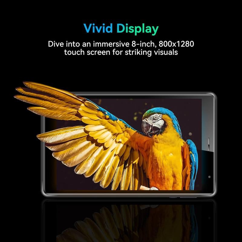 FOXXD 8inch Unlocked Tablet V8 with Bluetooth, High-Resolution Display, Ideal
