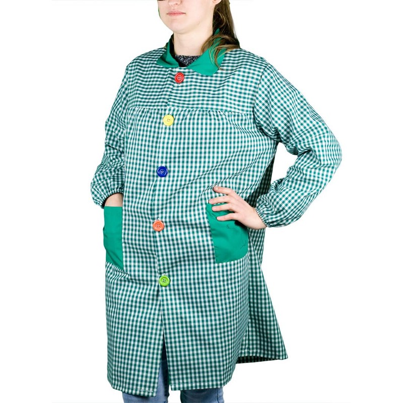 KLOTZZ Nursery Painting Apron for Nursery, Checked Craft Coat, Women,
