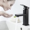 Kitchen Sink Faucet Cold Hot Water Plastic Quadrate Black for