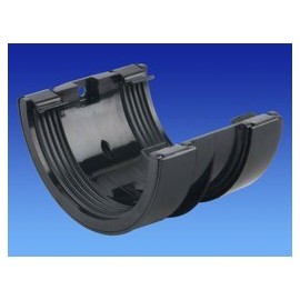 Wavin OSMA Roundline Gutter Jointing Bracket 112mm Black 0T005b