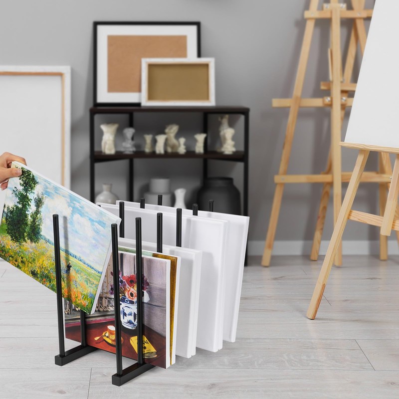 ikkle Art Storage Rack Painting Canvas Storage Rack, Metal Drawing