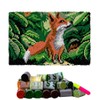 DL-YTG Latch Hook Kits Rug Fox Crochet Yarn Cushion Colour