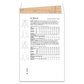 Vogue Misses' Fitted Lined Jackets Sewing Pattern Packet, Design Code V2016, Sizes 6-8-10-12-14, Multicolor