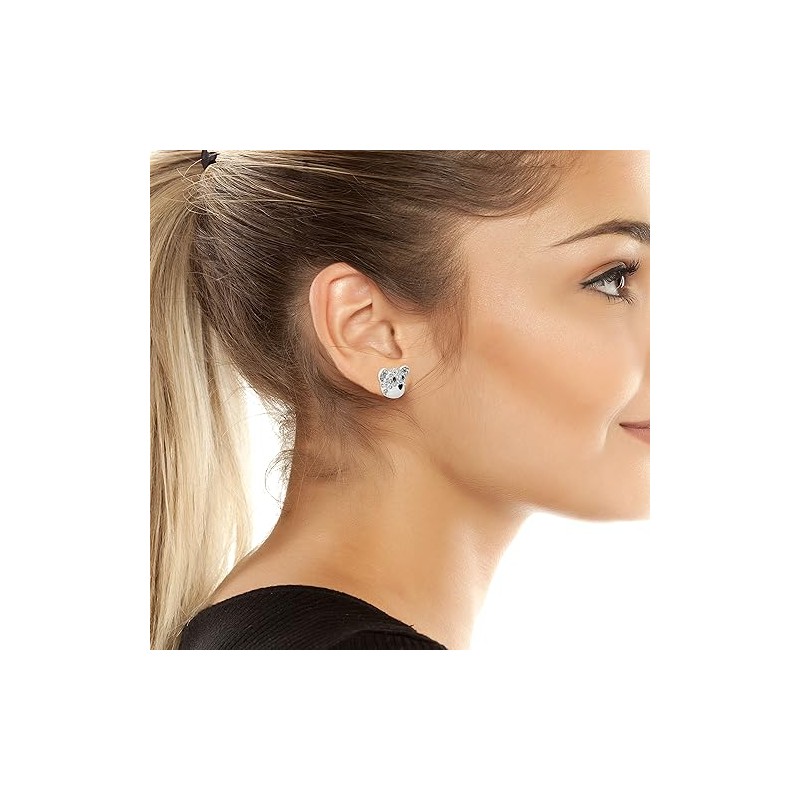 Betsey Johnson Womens Bear Stud Earrings