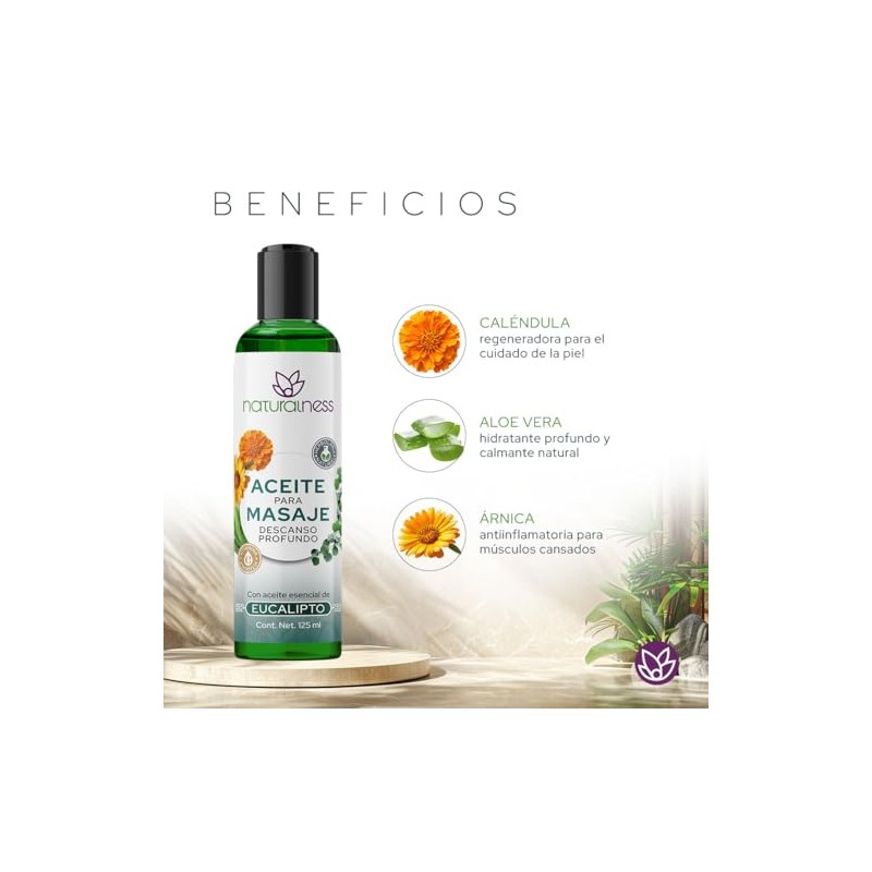 Aceite Descontracturante y Relajante para Masaje Descanso Profundo 125 ml