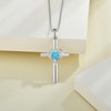 Wisbal Heart-Shaped Cross Necklace 925 Sterling Silver Cross Pendant Created
