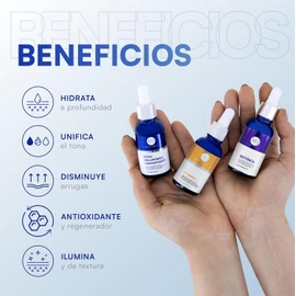 Mist Jewel Kit 3 Serum Facial: Vitamina C, Retinol y Ác. Hialurónico