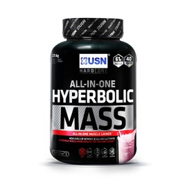 USN Hyperbolic Mass All-In-One Gainer Shake Powder, Strawberry, 2 kg