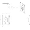 G Decor Pack of 5 x Adjustable Tubular Latch 60