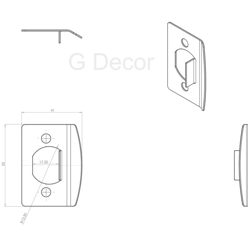 G Decor Pack of 5 x Adjustable Tubular Latch 60