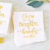 Crisky - Servilletas para fiestas de novia, doradas, para cócteles,