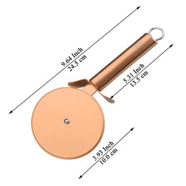 Berglander Pizza Wheel, Rose Gold Titanium Plating Stainless Steel Pizza Cutter, Super Sharp Pizza Slicer With Titanium Rose Gold Plating, Pastry Cutter, Easy to Clean And Stored