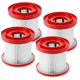 Funmit 49-90-1900 HEPA Wet Dry Vacuum Filter Replacement for Milwaukee Cordless M18 Vacuum 0780-20 0880-20, 4 Pack
