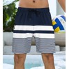 SHEKINI Mens Quick Dry Swimming Trunks with Compression Liner 2