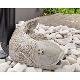 Teaeeno Fish Gutter Downspout Extension Decoration,3''x4'' Downspout Extender Diverter Splash Block Sculpture Outdoor Decor,Animal Resin Statue Ornaments, for Garden,Terrace,Lawn,Yard