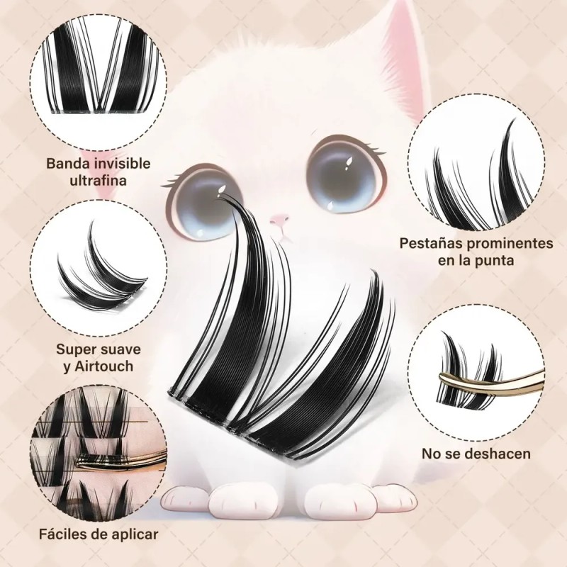 Jr Cat Eye Ojos De Gato Kit De Pestañas Jms&amp;jms