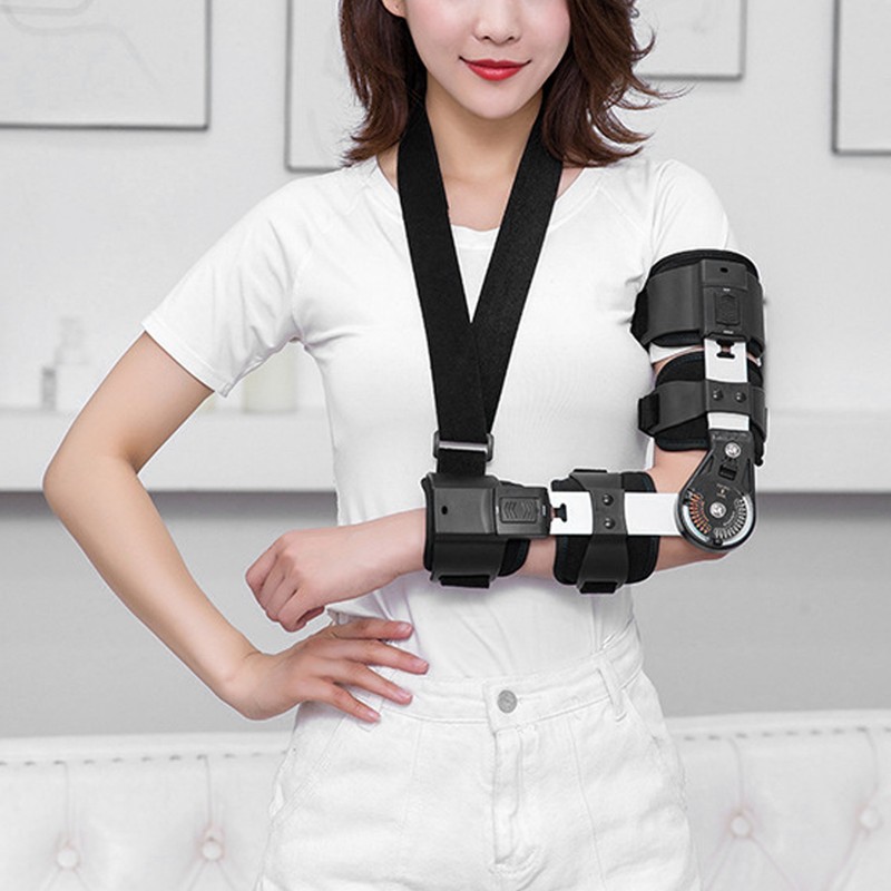 Hinged Elbow Brace with Strap Sling Adjustable Aluminium Alloy Elbow