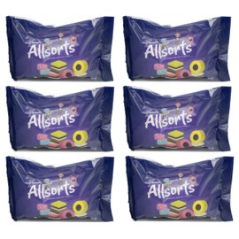 Gustaf's Licorice Allsorts Pack of 6 (14oz Bags) Assorted Licorice Candy Variety for Movie Nights, Birthdays, Holidays and more in a King of Sweets Bag