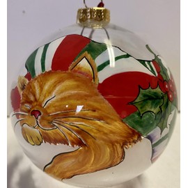 Inside Art Figi 1999 Weihnachtskatze mit Hut, 10,2 cm