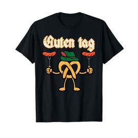 Oktoberfest Guten Tag Pretzel German Costume Kids Men Women T-Shirt