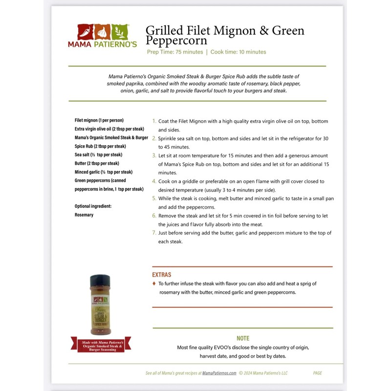 Organic Smoked Steak & Burger Rub