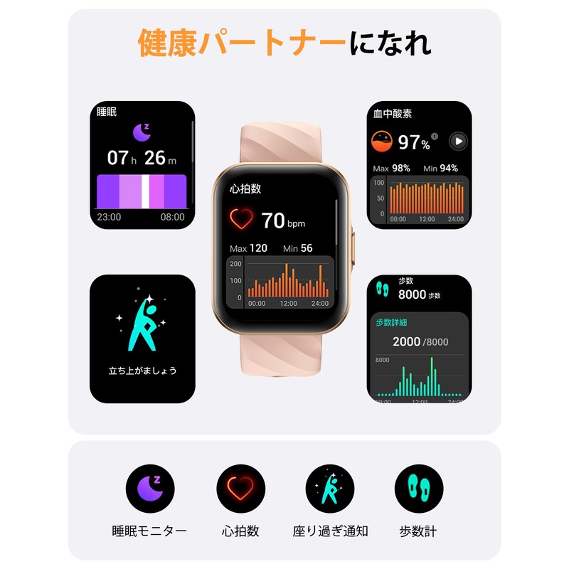 Parsonver Women's Smart Watch, Bluetooth 5.2, Calling Function, 1.9 in