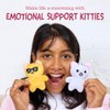 WHAT DO YOU MEME? Emotional Support Kitties by Relatable, Cuddly Stuffed Animals and Toys, Squishy Toys and Plushies, Great Ideas for Loved Ones of All Ages, Includes 5 Plushies with Carrying Basket