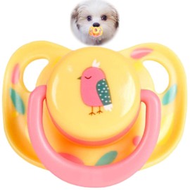 Pet Silicone Calming Pacifier, Dog Pacifiers for Small Dogs, Kitten Pacifiers, Puppy Teething Toys and Cat Chew Toys, Essential Pet Supplies, Puppy Essentials and Kitten Supplies (Chicks)
