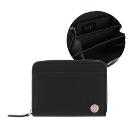 Takeokikuchi 07519 Amigo Men's Wallet, Coin Purse, Zip Around, 01: Black/Black