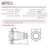 APIELE 19mm Momentary Push Button Switch On Off Aluminium Alloy
