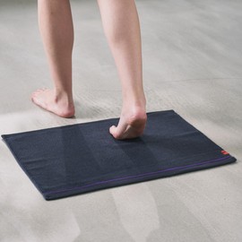 OSTDplus Bath Mat, Dark Gray, Washable, Towel Cloth, Bathroom, Foot Wiping, Bath Mat, Approx. 23.6 x 15.7 inches (60 x 40 cm)