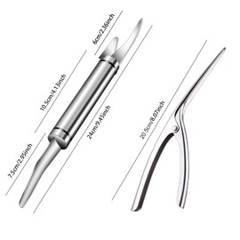 4 PCS Shrimp Cleaning Tool,Shrimp Deveining Tool,Stainless Steel Shrimp Peeler,Shrimp Deveiner Tool and Peeler Set,Multifunctional Shrimp Deveining Tool,Shrimp Peeler And Deveiner Kitchen Tool