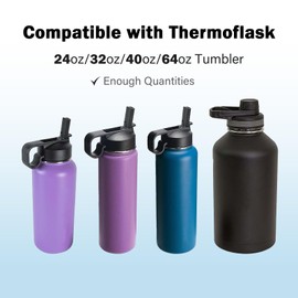 Roliabtol 3 Sets Water Bottle Gasket Replacement for Thermoflask 18/24/32/40/64oz Insulated Stainless Steel Water Bottle Lid Water Bottle Ring Seal O Ring Seals Compatible with ThermoFlask-12 Total