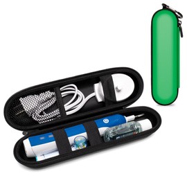 Nincha EVA Electric Toothbrush Case - Durable Hard Shell Travel Case with Mesh Pocket - Fits Most Powered Toothbrush Products (Green)