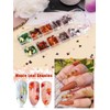 EBANKU Fallen Maple Leaf Nail Art Sequins, Autumn Nails Art