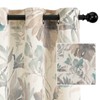MYSKY HOME Floral Kitchen Curtains 45 Inch Length Light Filtering